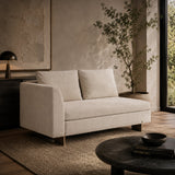 White Chenille Loveseat | Caracole Altura