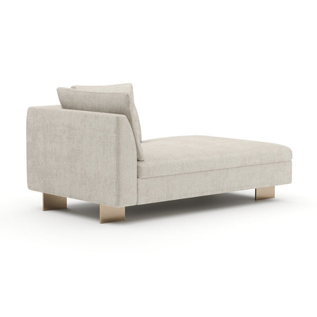 White Chenille Chaise Lounge | Caracole Altura