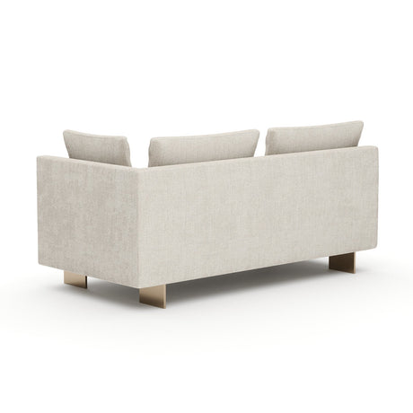 White Chenille Loveseat | Caracole Altura