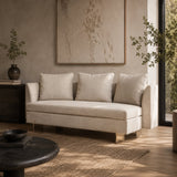 White Chenille Loveseat | Caracole Altura