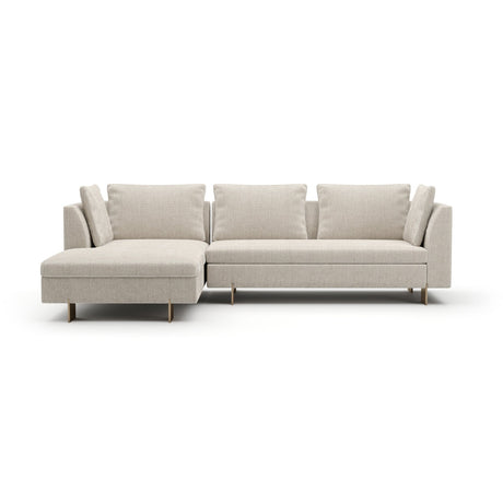 White Chenille Sofa with Chaise | Caracole Altura