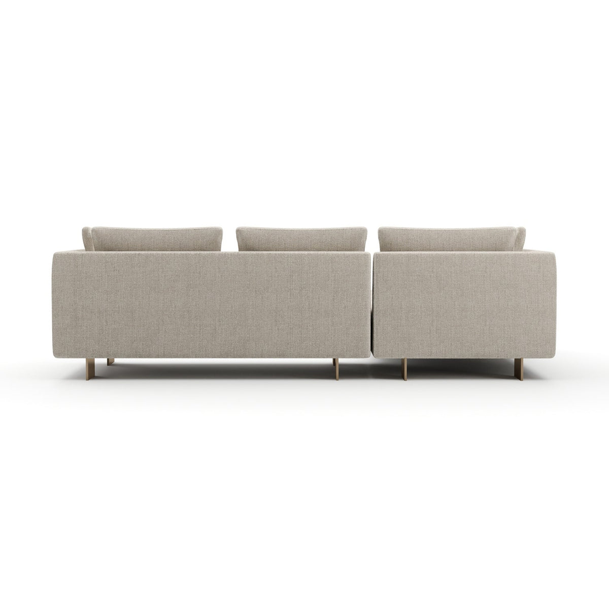 White Chenille Sofa with Chaise | Caracole Altura