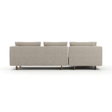 White Chenille Sofa with Chaise | Caracole Altura