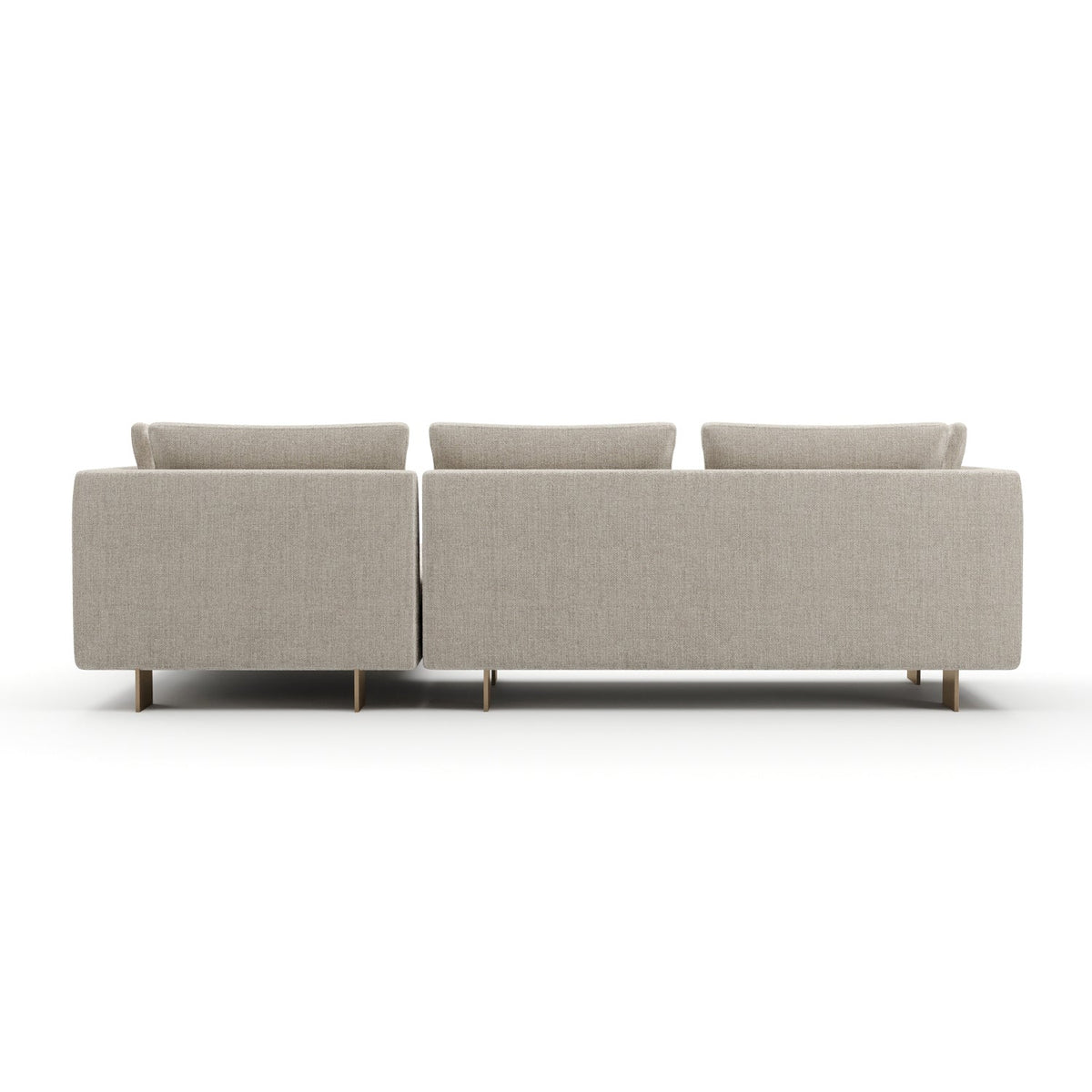 White Chenille Sofa with Chaise | Caracole Altura