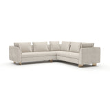 White Chenille Sectional Sofa L | Caracole Altura