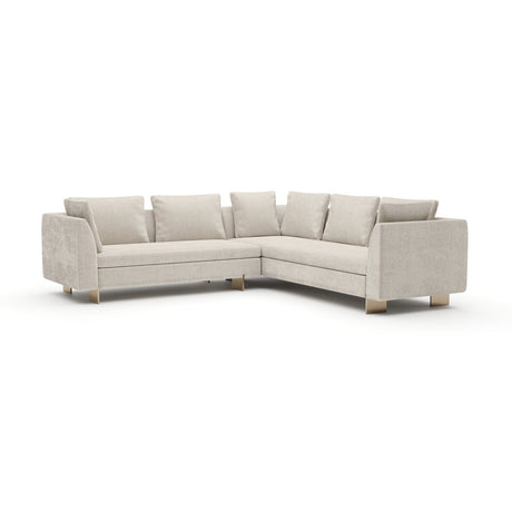 White Chenille Sectional Sofa L | Caracole Altura