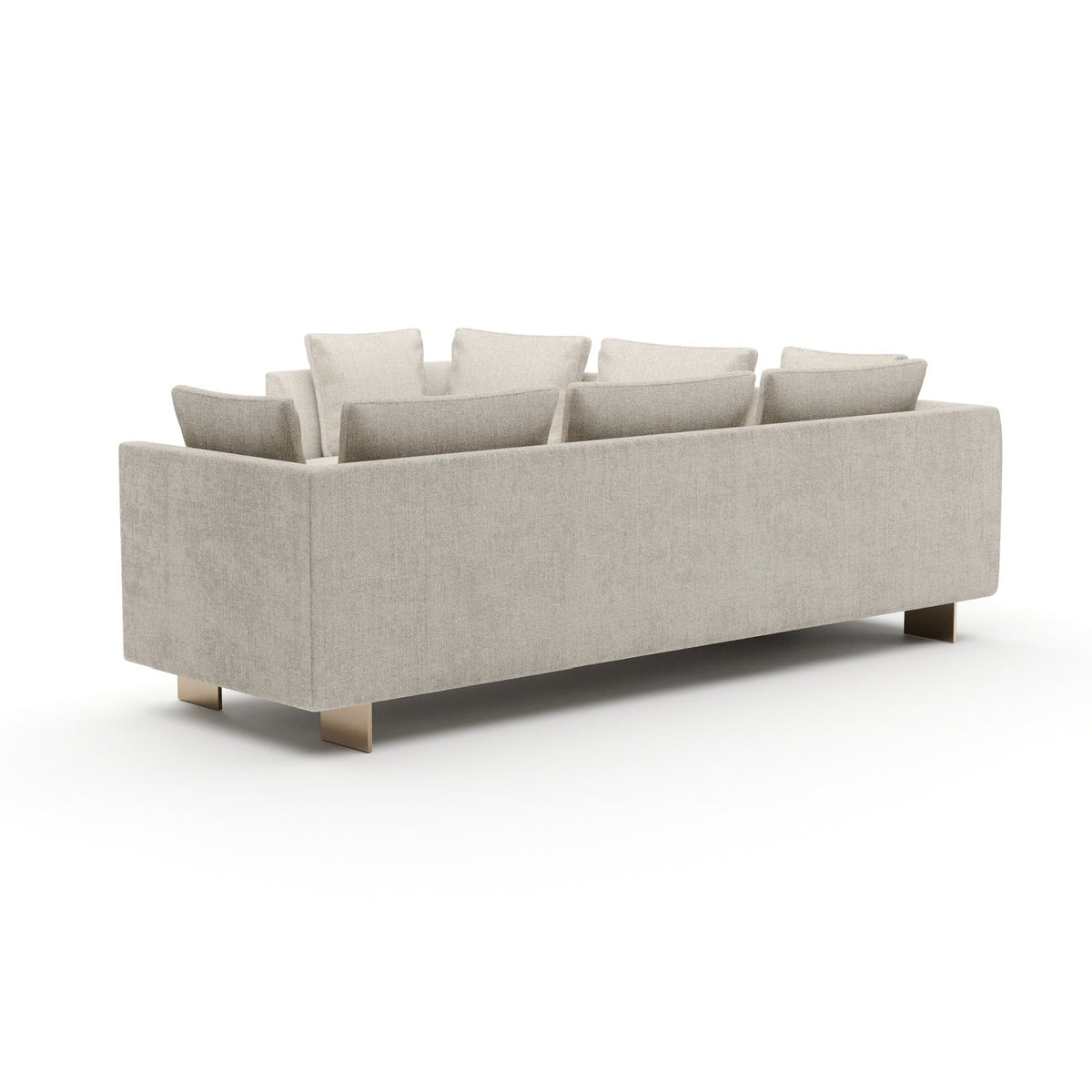 White Chenille Sectional Sofa L | Caracole Altura