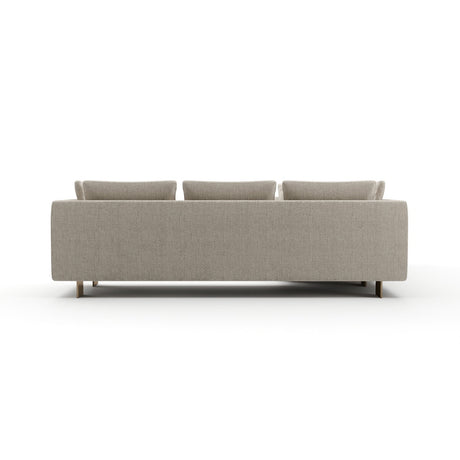 White Chenille Sectional Sofa L | Caracole Altura