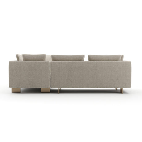 White Chenille Sectional Sofa L | Caracole Altura