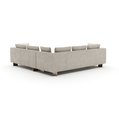 White Chenille Sectional Sofa L | Caracole Altura