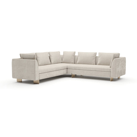 White Chenille Sectional Sofa L | Caracole Altura
