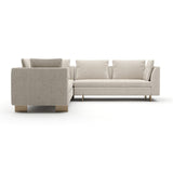 White Chenille Sectional Sofa L | Caracole Altura