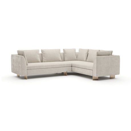 White Chenille Sectional Sofa S | Caracole Altura