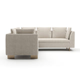 White Chenille Sectional Sofa S | Caracole Altura