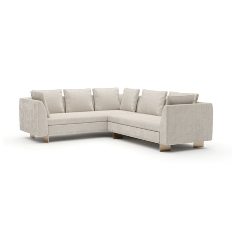 White Chenille Sectional Sofa S | Caracole Altura
