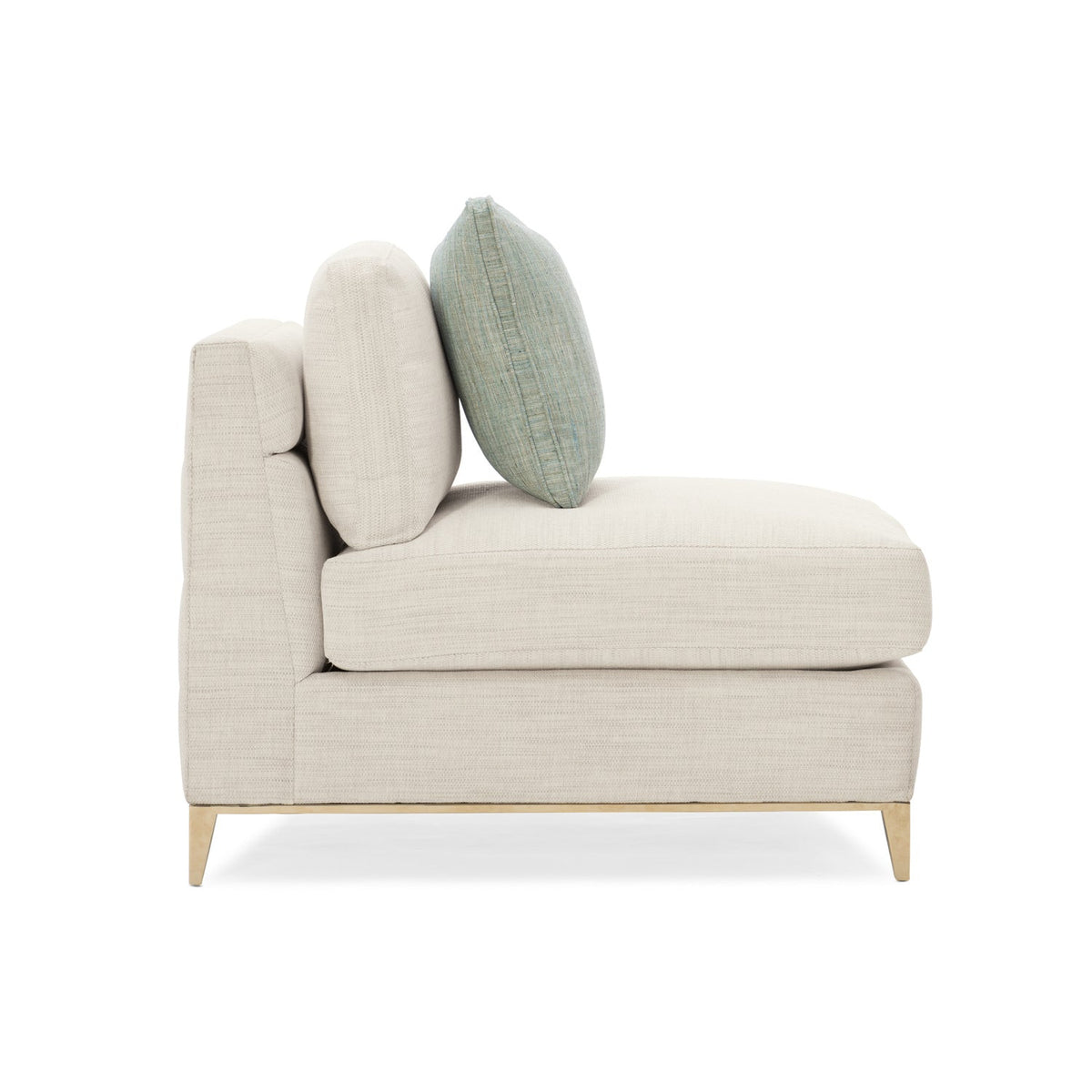 Wavy Quilted Armless Lounge Chair | Caracole Under Currents