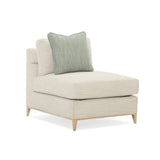Wavy Quilted Armless Lounge Chair | Caracole Under Currents