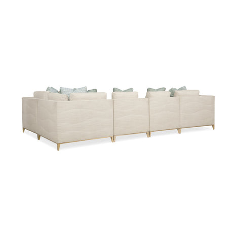Wavy Quilted Armless Lounge Chair | Caracole Under Currents
