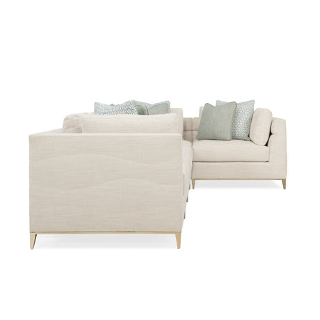 Wavy Quilted Armless Lounge Chair | Caracole Under Currents