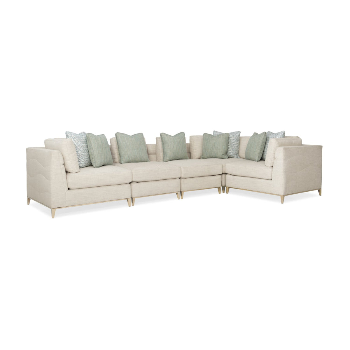 Wavy Quilted Armless Lounge Chair | Caracole Under Currents