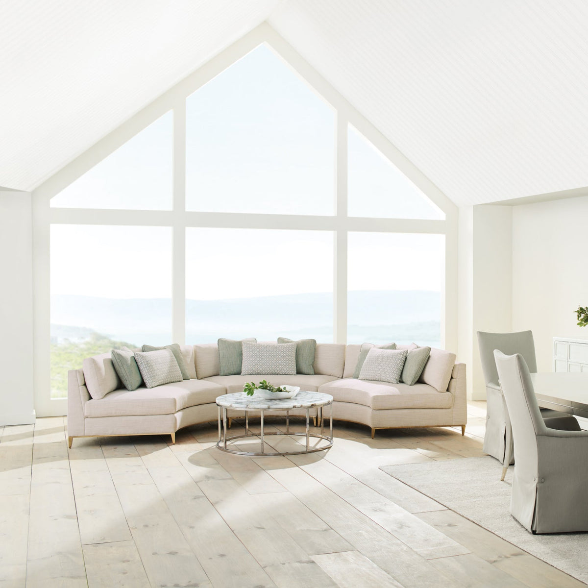 Wavy Quilted Sectional Sofa | Caracole Under Currents