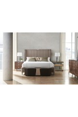 Mohair Storage Ottoman | Caracole Castor | Oroa.com