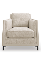 Beige Chenille Lounge Chair | Caracole Limitless | Oroa.com