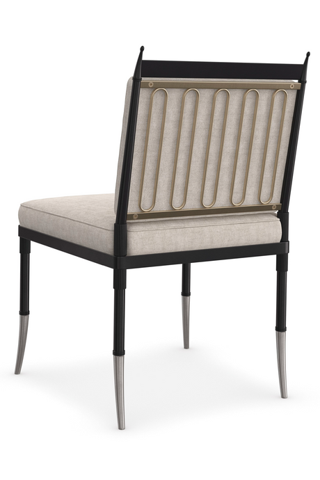 Beige Linen Buttoned Chair | Caracole Athena | Oroa.com