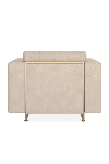 Cream Channeled Lounge Chair | Caracole Well Balanced | Oroa.com