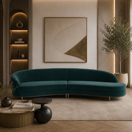 Curved 2-Piece Sectional Sofa | Caracole Three'S Company