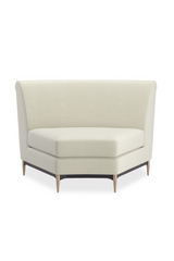 White Velvet Sectional Sofa | Caracole Three's Company | Oroa.com
