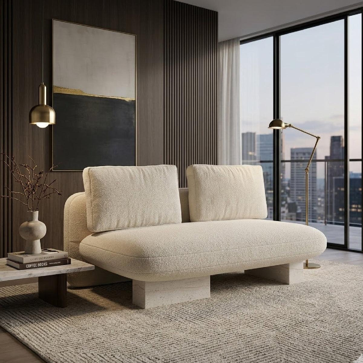 Velvet Upholstered Loveseat | Caracole Overlap