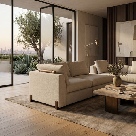Cream Fabric Corner Sofa | Caracole Counter Balance