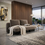 Taupe Velvet Bumper Sofa | Caracole Overlap