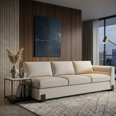 Woven Fabric Single-Armed Sofa | Caracole Counter Balance