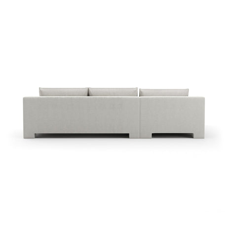 White Velvet Sectional Chaise | Caracole Devon