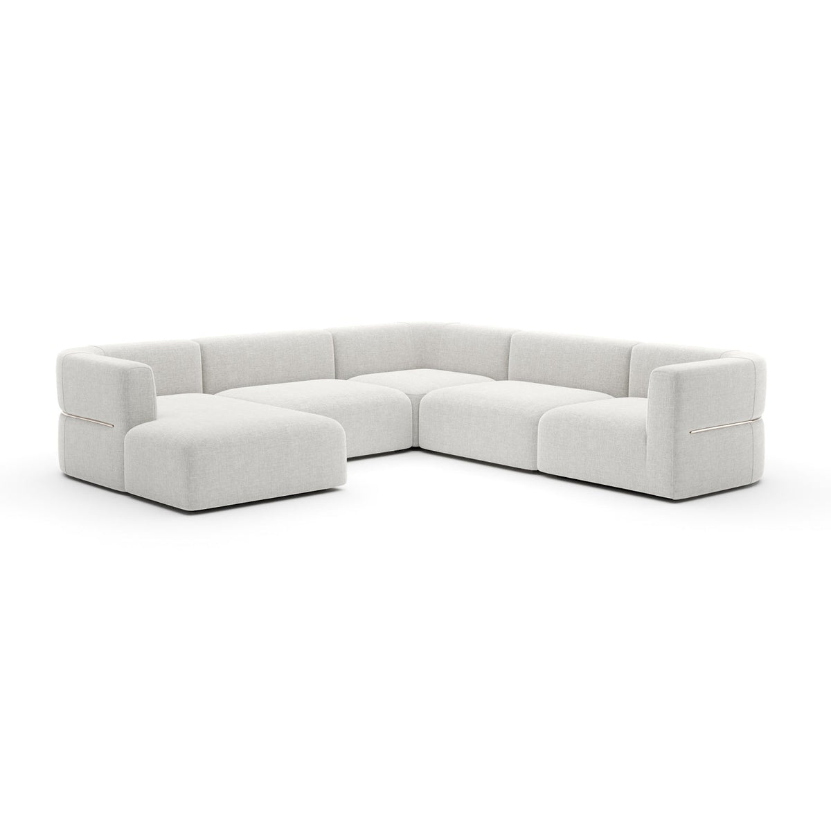 Ribbed Linen Sectional Chaise | Caracole Rhythm