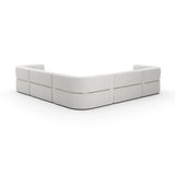 Ribbed Linen Sectional Chaise | Caracole Rhythm