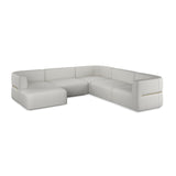 Ribbed Linen Sectional Chaise | Caracole Rhythm