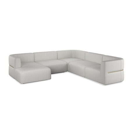 Ribbed Linen Sectional Chaise | Caracole Rhythm