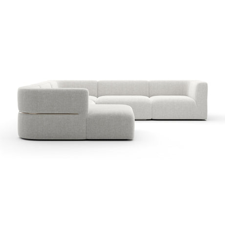 Ribbed Linen Sectional Chaise | Caracole Rhythm