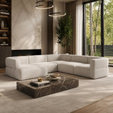 Ribbed Linen Sectional Chaise | Caracole Rhythm