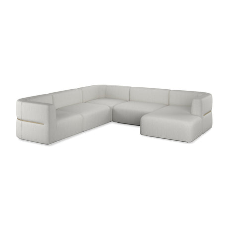 Ribbed Linen Sectional Chaise | Caracole Rhythm
