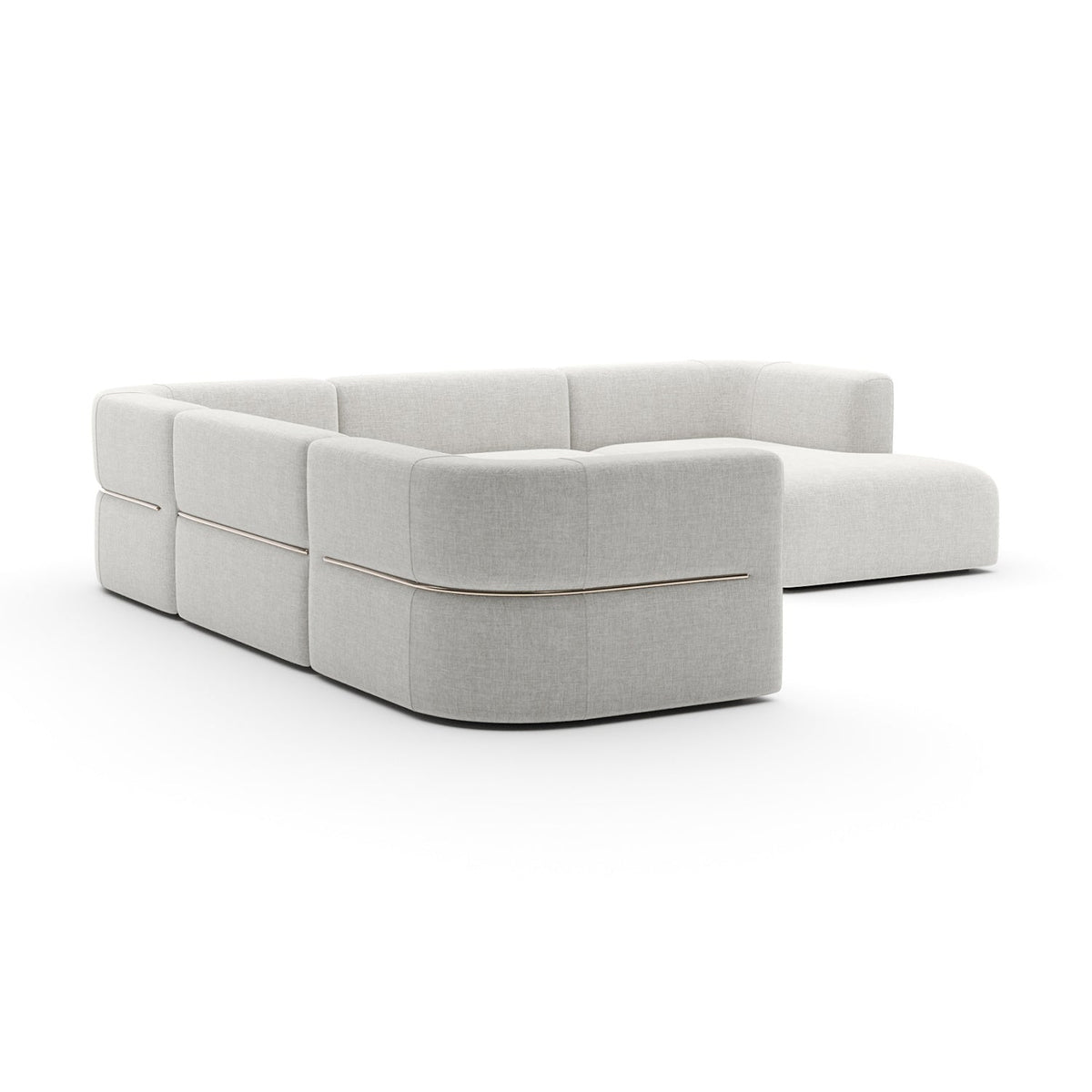 Ribbed Linen Sectional Chaise | Caracole Rhythm