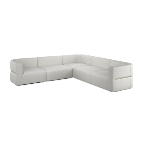 Ribbed Linen Sectional Sofa | Caracole Rhythm