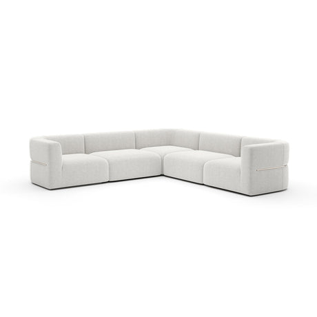 Ribbed Linen Sectional Sofa | Caracole Rhythm