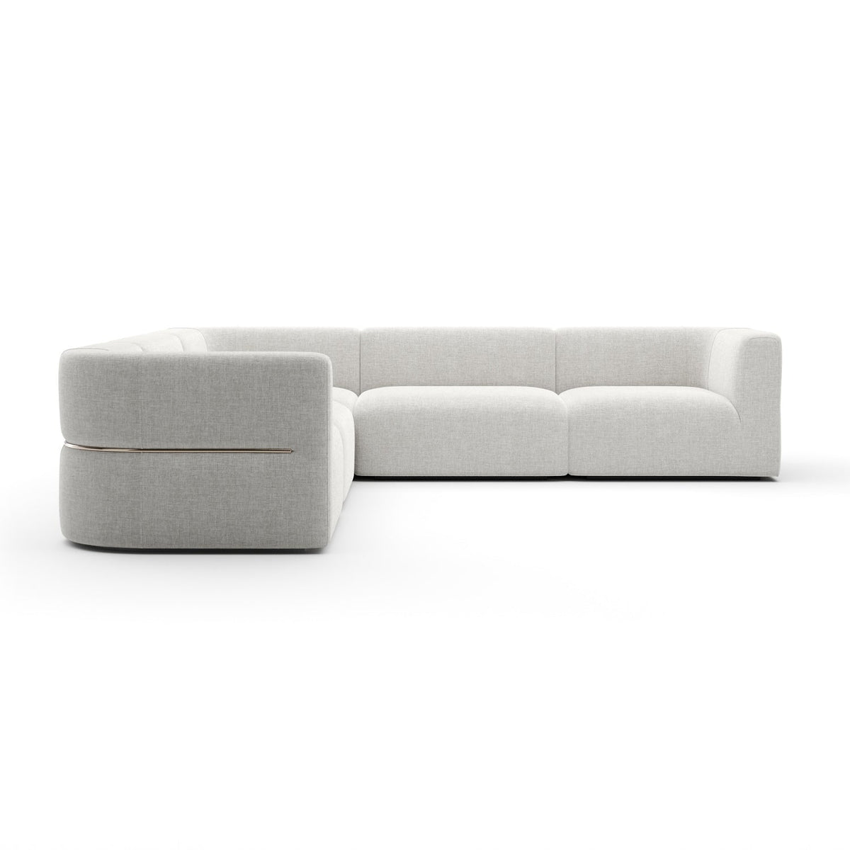Ribbed Linen Sectional Sofa | Caracole Rhythm