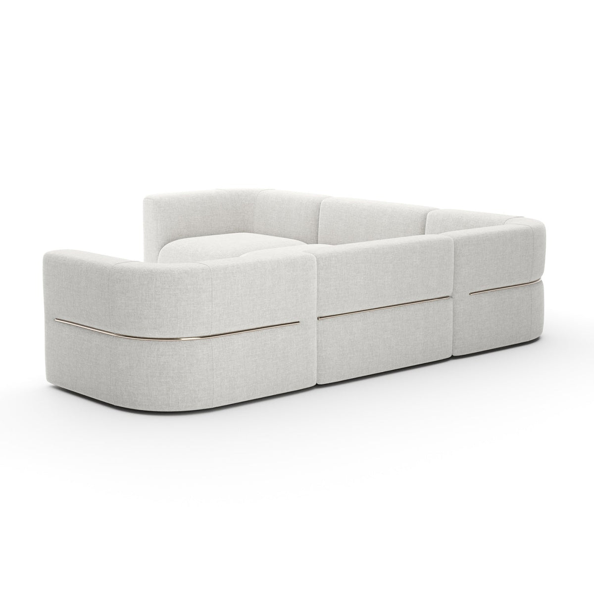 Ribbed Linen Sectional Sofa | Caracole Rhythm