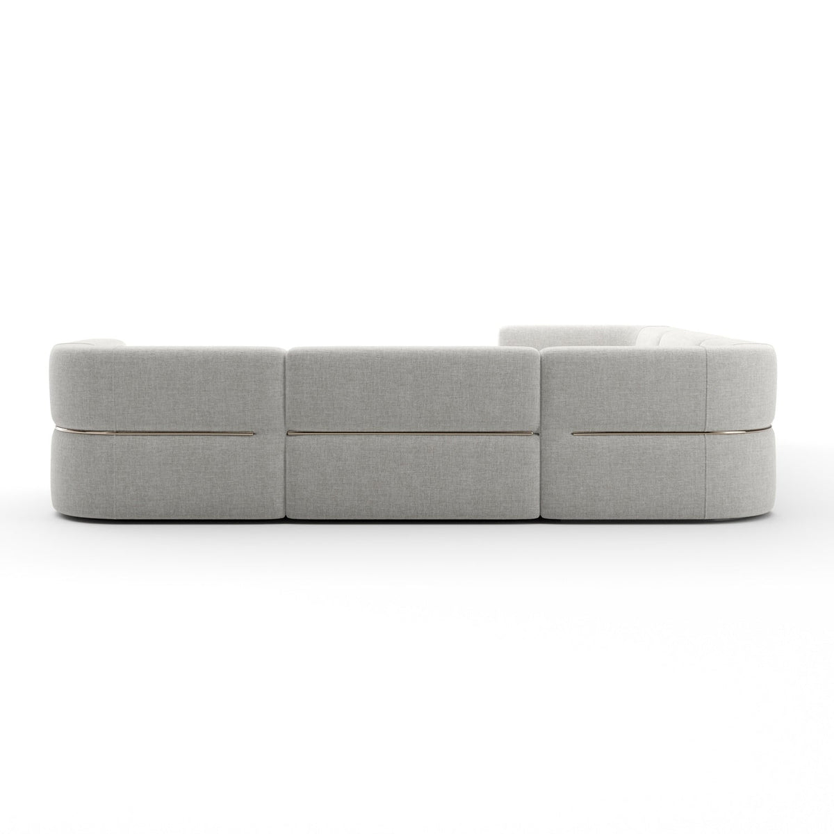 Ribbed Linen Sectional Sofa | Caracole Rhythm