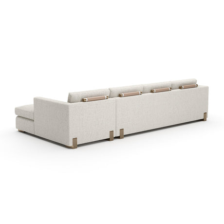 Beige Woven Chaise Lounge L | Caracole Counter Balance